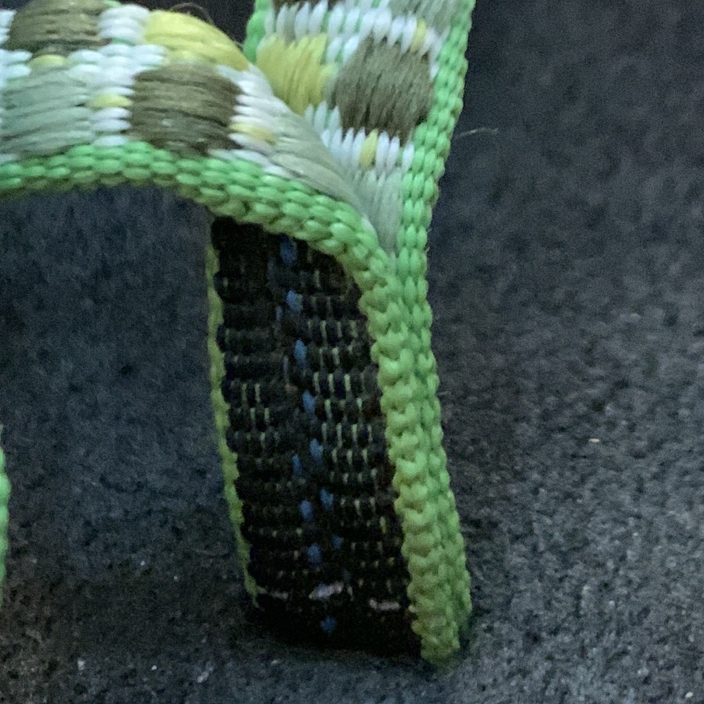 Teva Olowahu Strappy Flip Flops Green Yellow White Pattern Size 7 - Picture 4 of 12